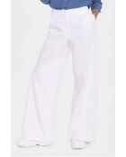 Pantalon en denim blanc à jambes larges