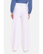 Pantalon en denim blanc à jambes larges