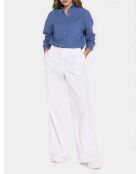 Pantalon en denim blanc à jambes larges