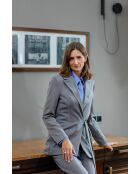 Blazer gris long à nouer sur le côté