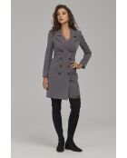 Robe grise blazer croisée