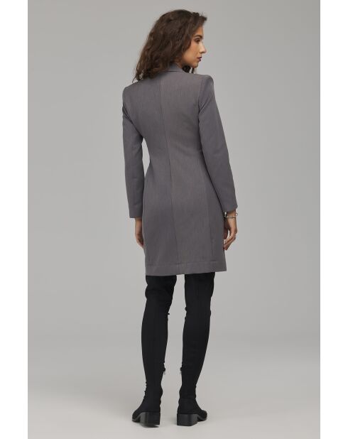 Robe grise blazer croisée
