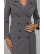 Robe grise blazer croisée