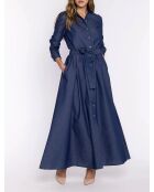 Robe longue en jean bleue