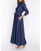 Robe longue en jean bleue