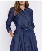 Robe longue en jean bleue