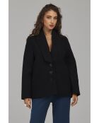 Veste noire à col élégant