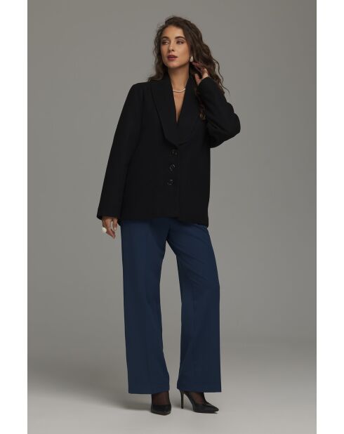 Veste noire à col élégant