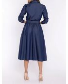 Robe midi en jean bleue