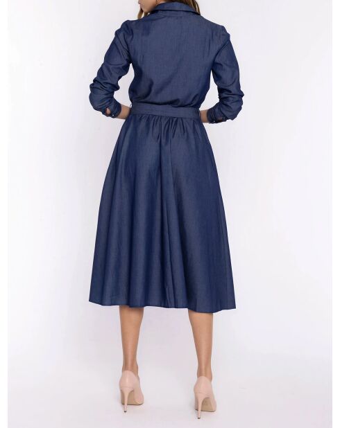 Robe midi en jean bleue
