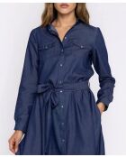 Robe midi en jean bleue