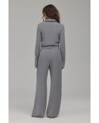 Tuta grigia con zip