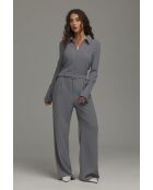 Tuta grigia con zip