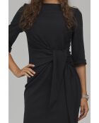 Robe noire à nouer sur le côté