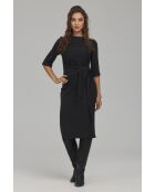 Robe noire à nouer sur le côté