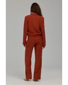Blazer gingembre court à ourlet élastiqué