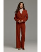 Blazer gingembre court à ourlet élastiqué