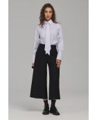 Pantalon noir large court