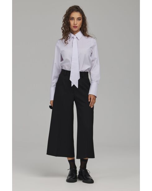 Pantalon noir large court