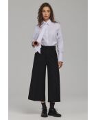 Pantalon noir large court