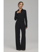Combinaison pantalon noire zippée