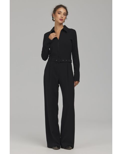 Combinaison pantalon noire zippée