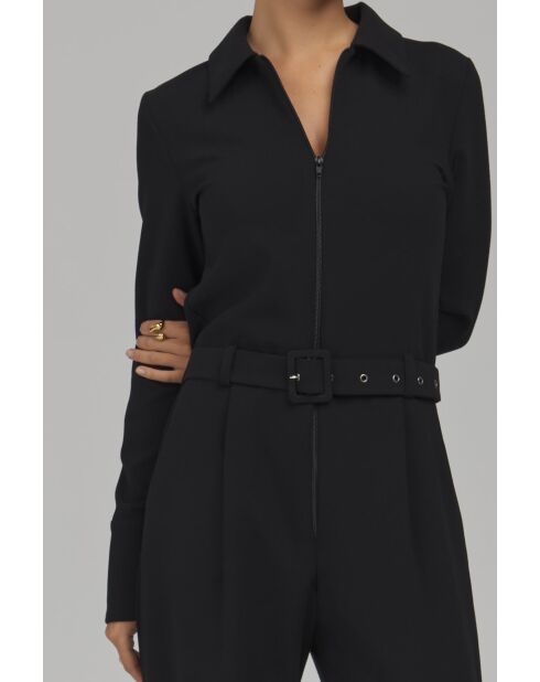 Combinaison pantalon noire zippée