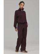 Plum sweatshirt met hoge hals
