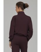 Plum sweatshirt met hoge hals