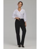 Chemise blanche à col en V oversize