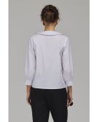 Chemise blanche à col en V oversize
