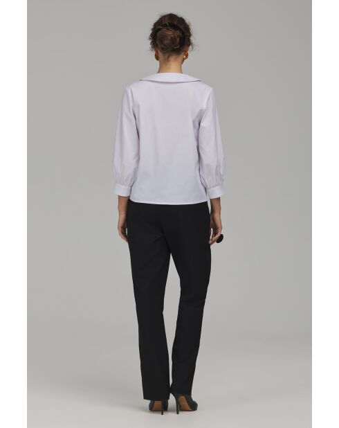 Chemise blanche à col en V oversize