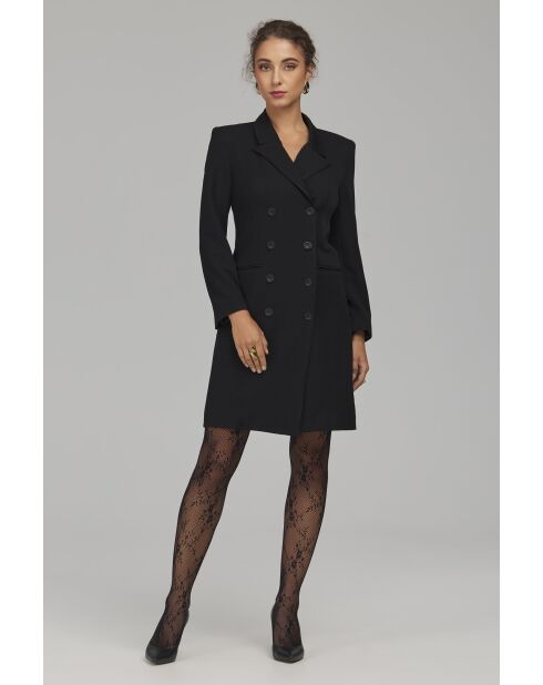 Robe noire blazer croisée