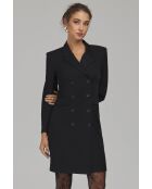 Robe noire blazer croisée