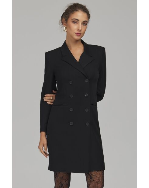 Robe noire blazer croisée