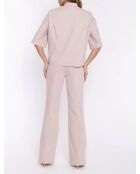 Veste en jean beige ample
