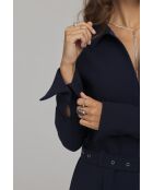 Combinaison pantalon bleu marine zippée