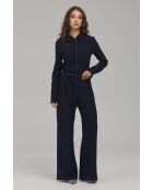Combinaison pantalon bleu marine zippée