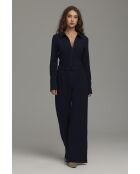 Combinaison pantalon bleu marine zippée