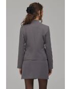 Blazer gris à fermeture brandebourg