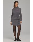 Blazer gris à fermeture brandebourg