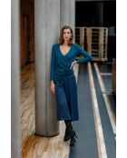 Smaragdgrüne Wickelbluse