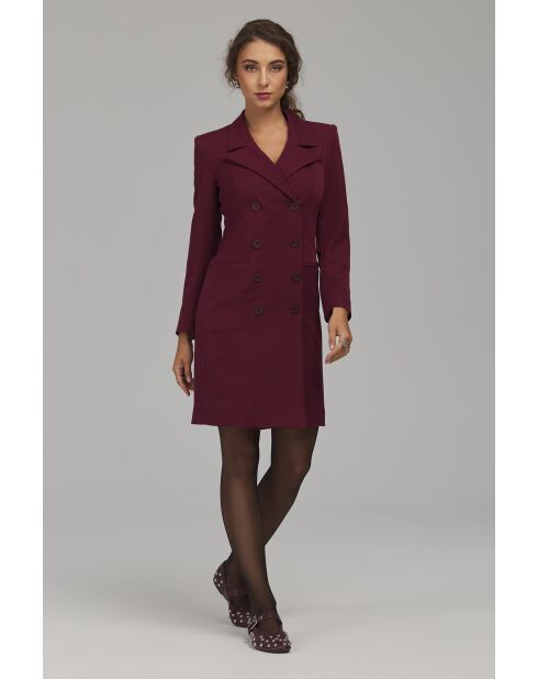 Robe bordeaux blazer croisée