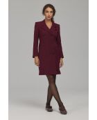 Robe bordeaux blazer croisée