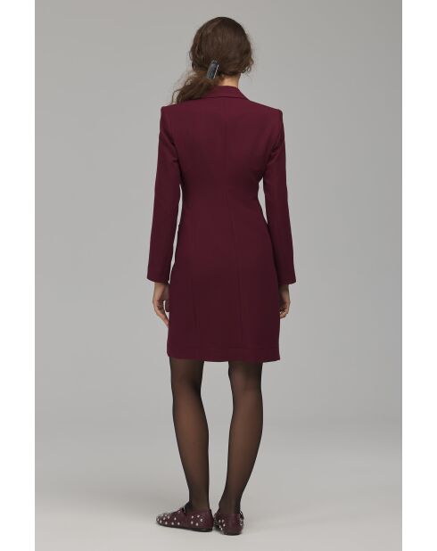 Robe bordeaux blazer croisée