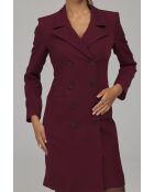 Robe bordeaux blazer croisée