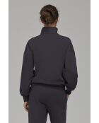 Sweat-shirt anthracite à col montant