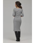 Robe grise à nouer sur le côté