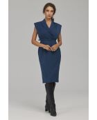 Robe colbat cintrée à ceinture