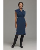 Robe colbat cintrée à ceinture